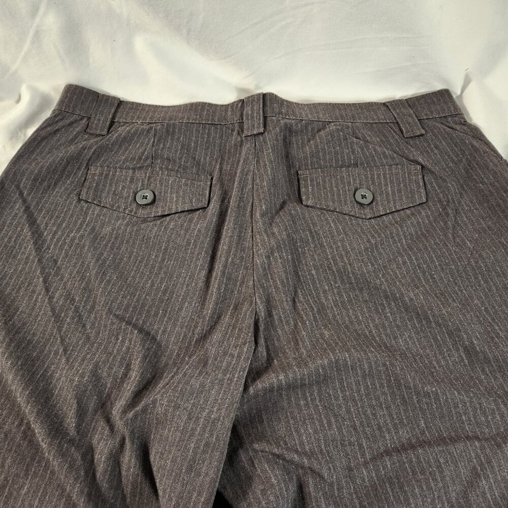 Lee Women's Comfort Waistband Pants Black with Striped 16P Sz Petite 16 Pockets - Picture 3 of 11